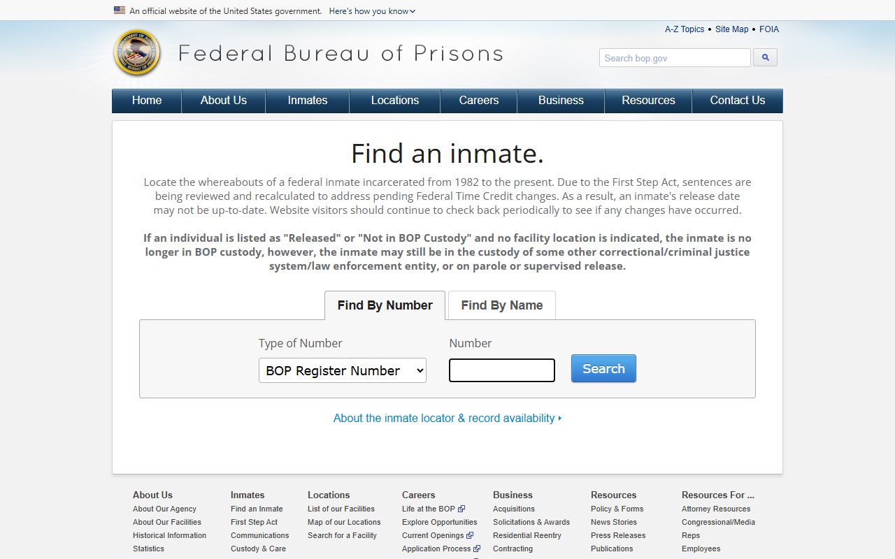 Clay County jail mugshots federal custody contrast using BOP inmate locator